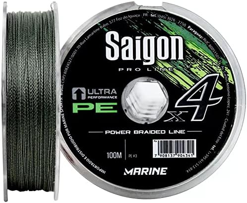 Linha Multifilamento Saigon X4 Verde 45Lbs 0,33mm 100m Marine Spo...
