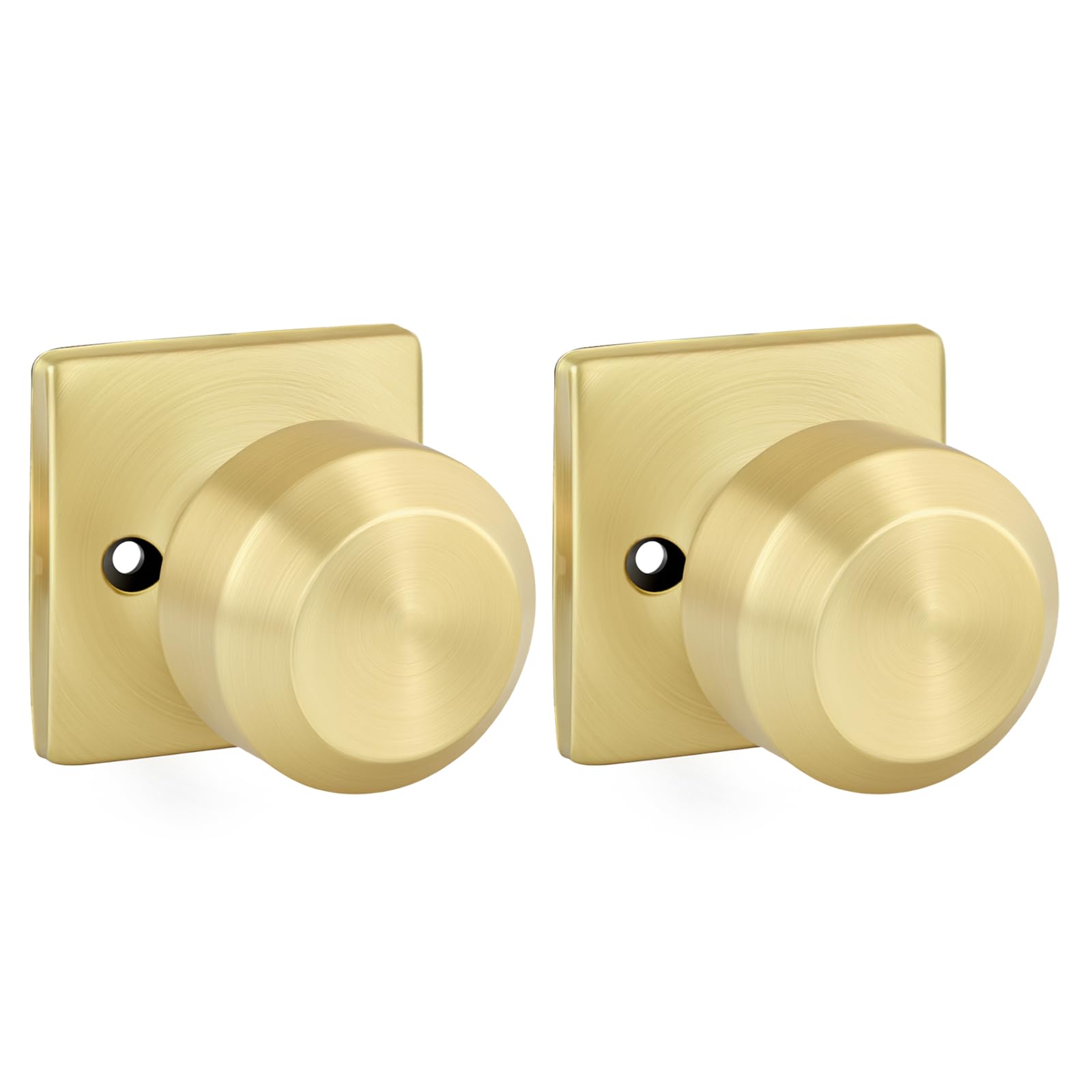 Haidms Matte Black Passage Door Knobs - 6 Pack -21