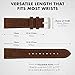 Benchmark Suede Watch Strap - Rustic Suede Leather Watch Band with Quick Release Spring Bars (Dark Brown, 22mm)