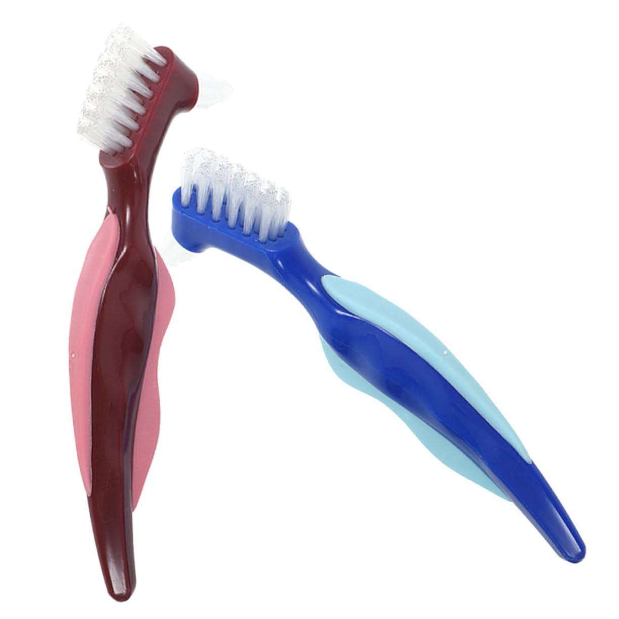 BESTYASH 5 Set Spazzola Per La Pulizia Della Protesi Pulito Più Doppio Pennello Morbido Spazzolino Da Denti Per Intercapedine Assortito Setole Adulti Orale Nylon 2 Pezzi * 5