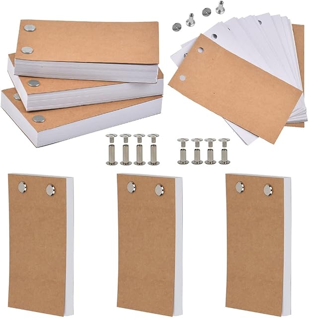 Blank Flip Book Kit, 960 Pages A6 Drawing Paper Kit Hand Flip Picture Book with Ledger Screws Separate Hand-Painted Books Screws Set Painting Tools for Drawing Tracing Animation Sketching Cartoon