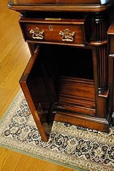 Amazon.co.jp: プレジデントデスク 両袖 デスク 茶 アンティーク