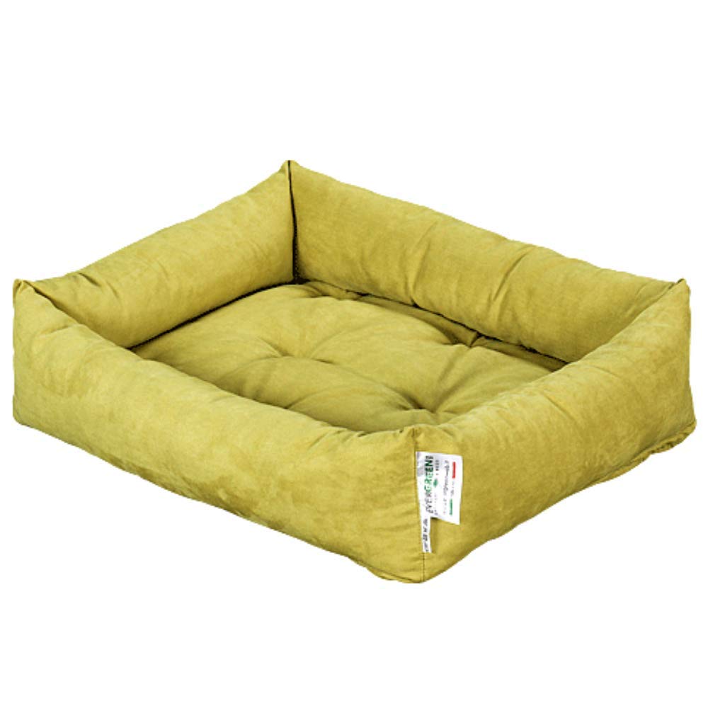 Evergreenweb Cama para Perro, Verde 45x65 Sofá para Perro, Alfombrilla para Perro, Cesta para Perro, Acogedora Cama para Mascotas en la Habitación Borde Elevado, con Suave cojín Desmontable - Rex
