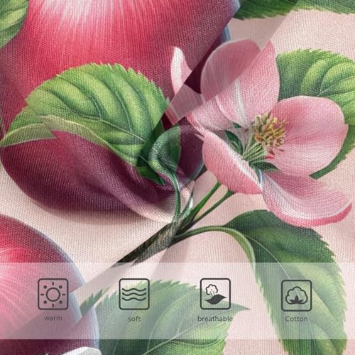 Toddler Girl Briefs, Red Apples Flowers Cotton Underwear for Girls, 2–8 Years3