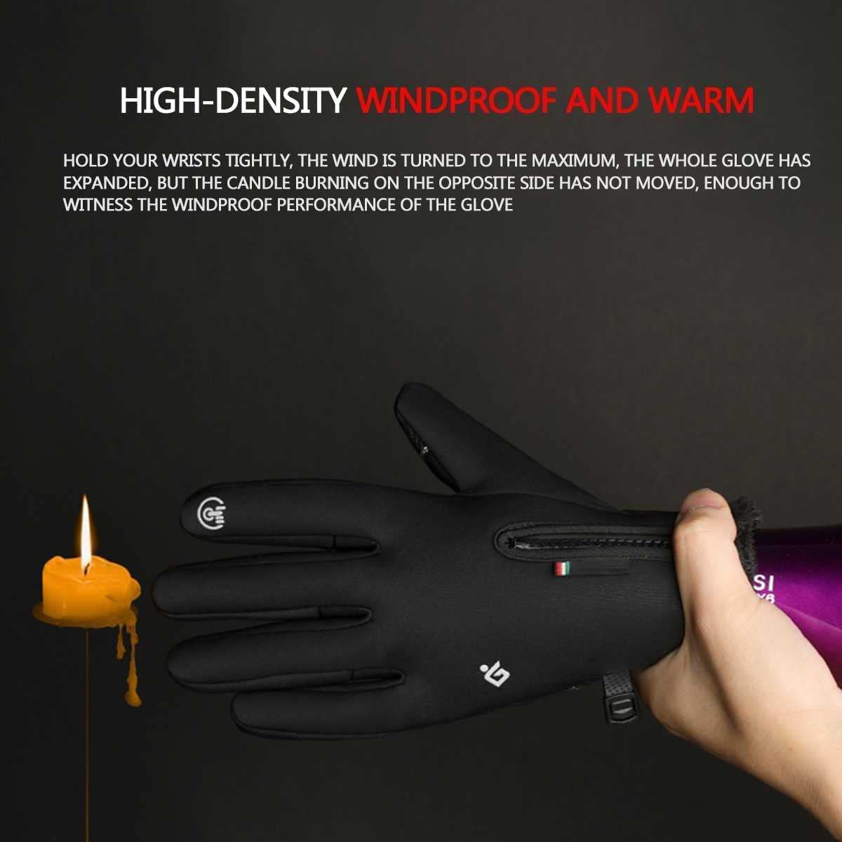 Habiba Mitones Guantes de Pantalla táctil, Guantes Deportivos de Ciclismo para Correr para Hombres y Mujeres, Guantes de Dedos completos Ligeros con Forro cálido de Invierno Útil