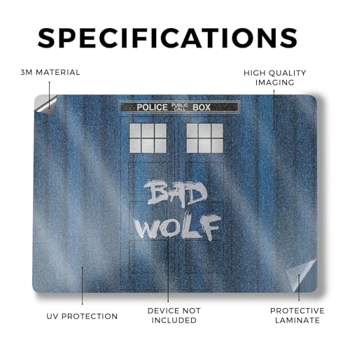 Image of Glossy Glitter Laptop Skin Compatible with Surface Laptop 7 15 inch (2024) - Time Lord Box - Premium 3M Vinyl Protective Wrap Decal Cover - Easy to Apply | Crafted in The USA by MightySkins