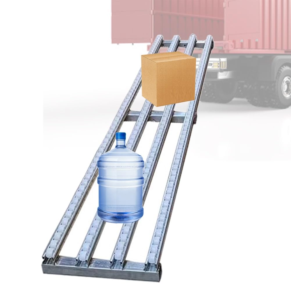 YJEUZCD Roller Stand Light-Duty Gravitys Conveyor, 90 ° Corner Unpowered Slides, Collocatable Transportation ABS Roller Slides, Factories Freight Pulley(19.6x59in)