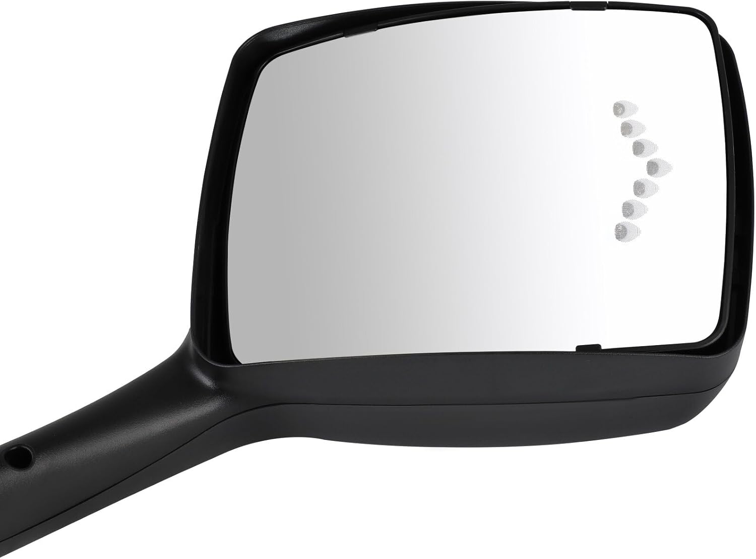 SCITOO Truck Hood Mirror Towing Mirror Replacement Fit for 2013-2021 Kenworth T680 Peterbilt 579,for 2013-2018 Peterbilt 587 Power Adjusted Chrome Housing With LED Turn Signal Light(A Pair)