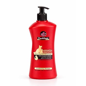 Keratin Smooth Pet Shampoo for Dogs & Cats | with Keratin & Argan Oil | Deep Conditioning & Odor Control | Smooth & Shiny Coat | Gentle Grooming Formula | 250 ml