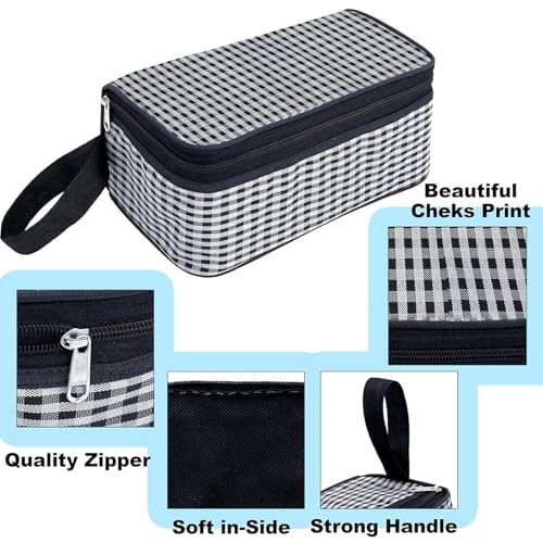 Image of Storite Set of 3 Travel Pouch Bags - Clear PVC Toiletry, Cosmetic & Storage Organizer Bags for Travel, Gym, Makeup & Daily Use Waterproof Zipper Bags (Grey & Black)