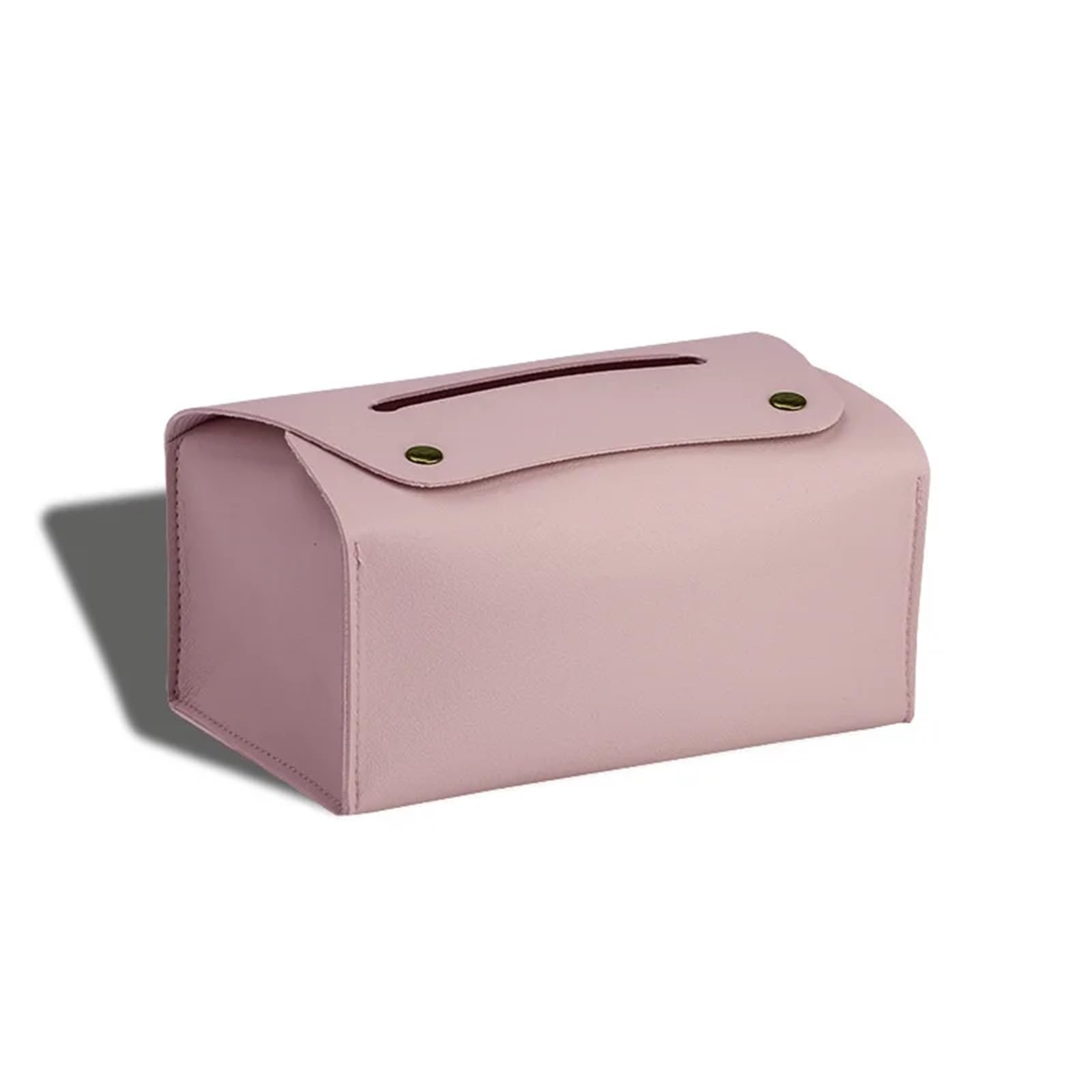 Leather Tissue Box Rectangular Cover Holder Napkin Facial Tissues Dispenser For Tabletop Bathroom Car Office For Living Room(Pink)
