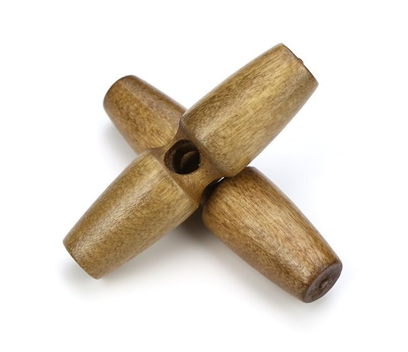 200-500 sztuk drewnianych guzików 30-60 mm, guziki w kształcie rogu, do szycia, brązowe, czarne, do kurtek wiatrowych, akcesoria dekoracyjne kardiganu