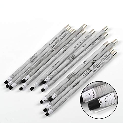 YYMIYU Tear-out Charcoal Neutral Sketch Drawing with 12 Continuous Cores