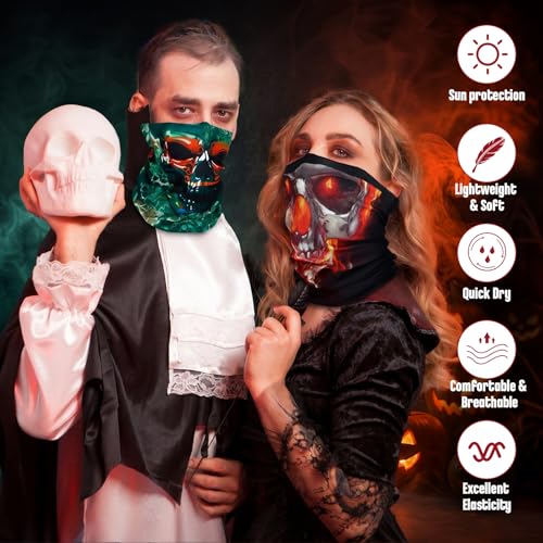 Image of Tarpop 12 /30 Pcs Neck Gaiters Scarf Elastic Wrap Headband Sweat Absorbing Bandana for Women Men Sports Yoga Running