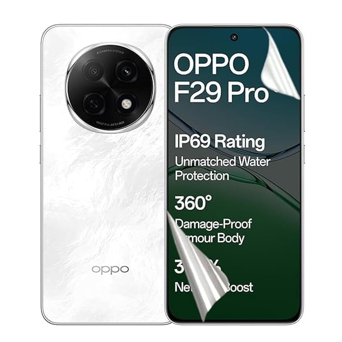 Blacksheep High Sensitivity Hydrogel Screen Protector Compatible with Oppo F29 Pro 5G (6.7 Inch, Pack of 1) Matte Transparent Soft TPU Protective Film...
