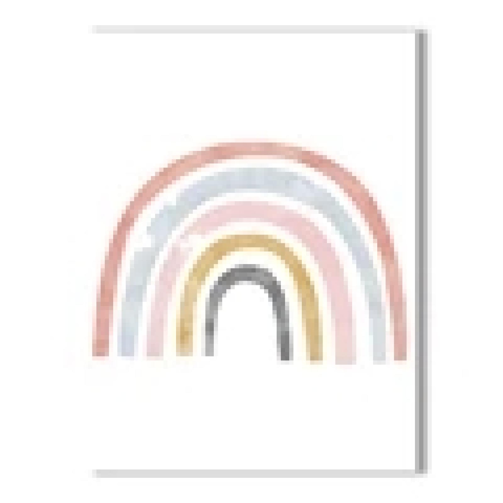 Impression sur toile pour enfant, nuage rose, soleil, arc-en-ciel, peinture murale, affiche nordique, images murales pour chambre de bébé, décoration de chambre d'enfant, 60 x 90 cm, sans cadre
