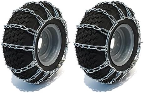 The ROP Shop Pair 2 Link TIRE Chains 18x8.5x8 for Simplicty Lawn Mower Garden Tractor Rider