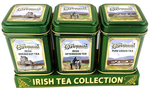 The Connemara Kitchen Set Of Tin Tea, Breakfast, Afternoon & Green Tea