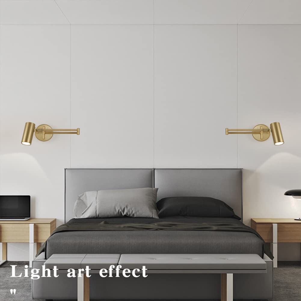 AVLUZ Wall Light Lamp, Adjustable Swing Long Arm Metal Wall Mounted - View #5