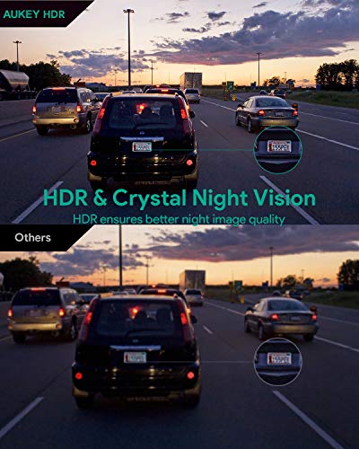 AUKEY Dash Cam FHD 1080p Car Camera Supercapacitor 170 Degree 6-Lane Wide Angle Lens Dashboard Camera Recorder with G-Sensor, WDR and Motion Detection