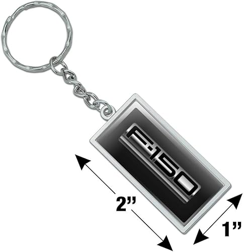 Miniatura 3 de GRAPHICS & MORE Rectángulo Ford Trucks F-150 Logo Llavero en metal cromado, Cromado
