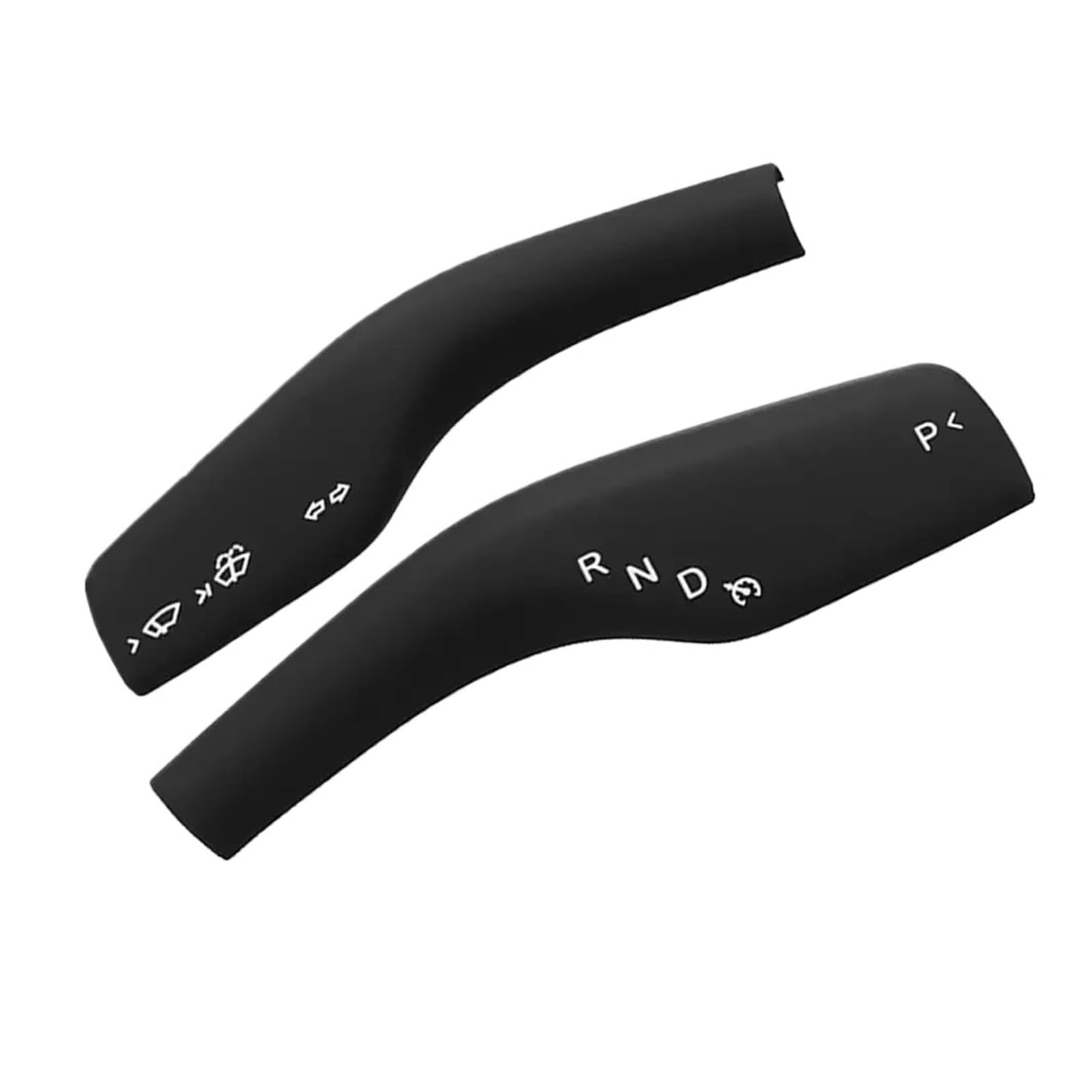 Car Interior Sticker 2Pieces for Tesla for Model for 3/Y 2022-2023 Interior Remodel Car ABS Column Shift Protection Cover(Matte-Black)