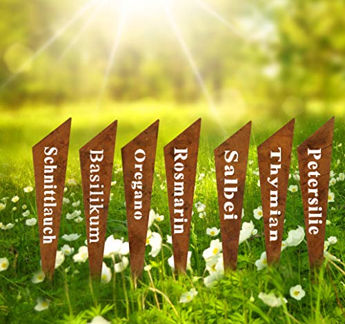 LB H&F 7 Stück/Set Topfstecker Kräuterstecker Roststecker 18 cm...