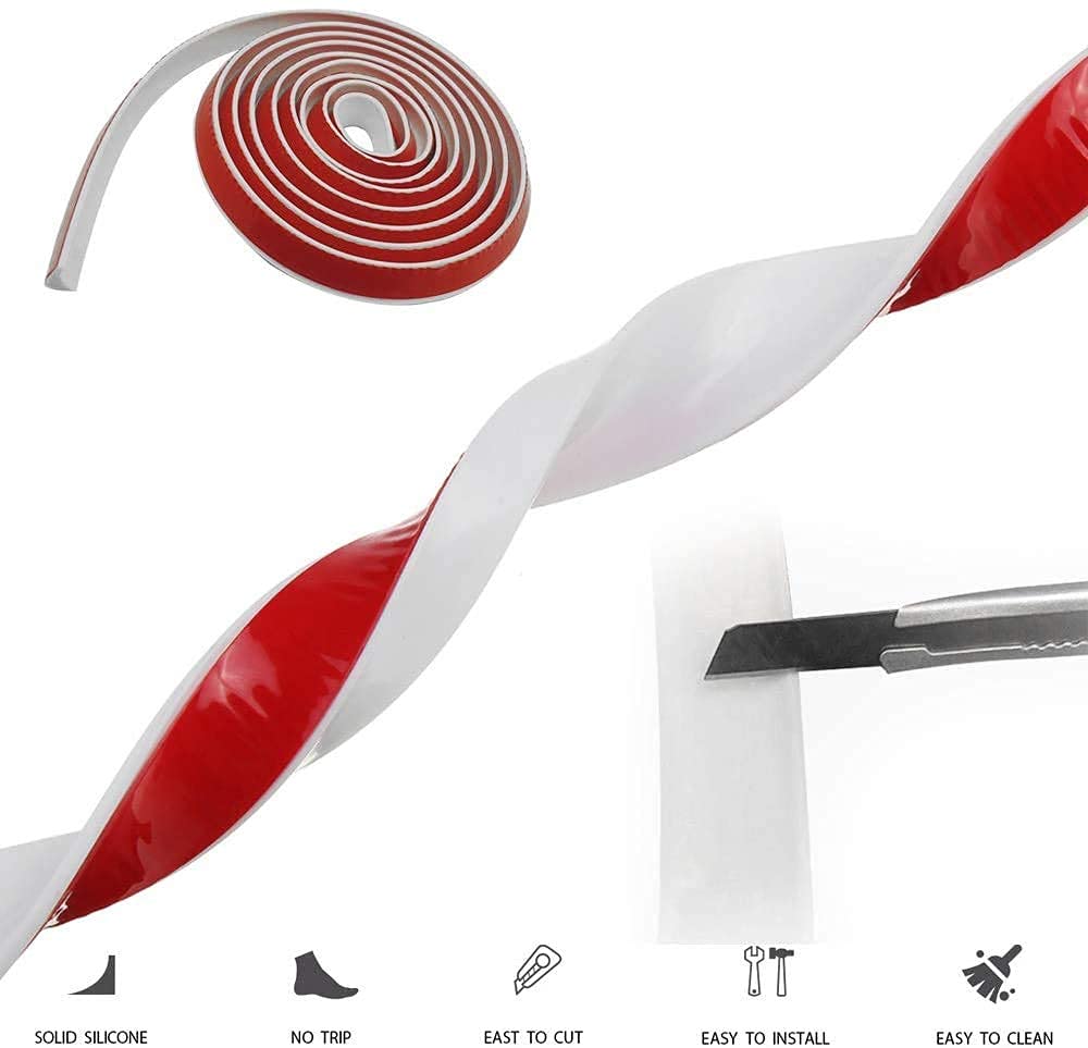 39Inch/1M Silicone Shower Threshold Water Barrier,Shower Splash Guard