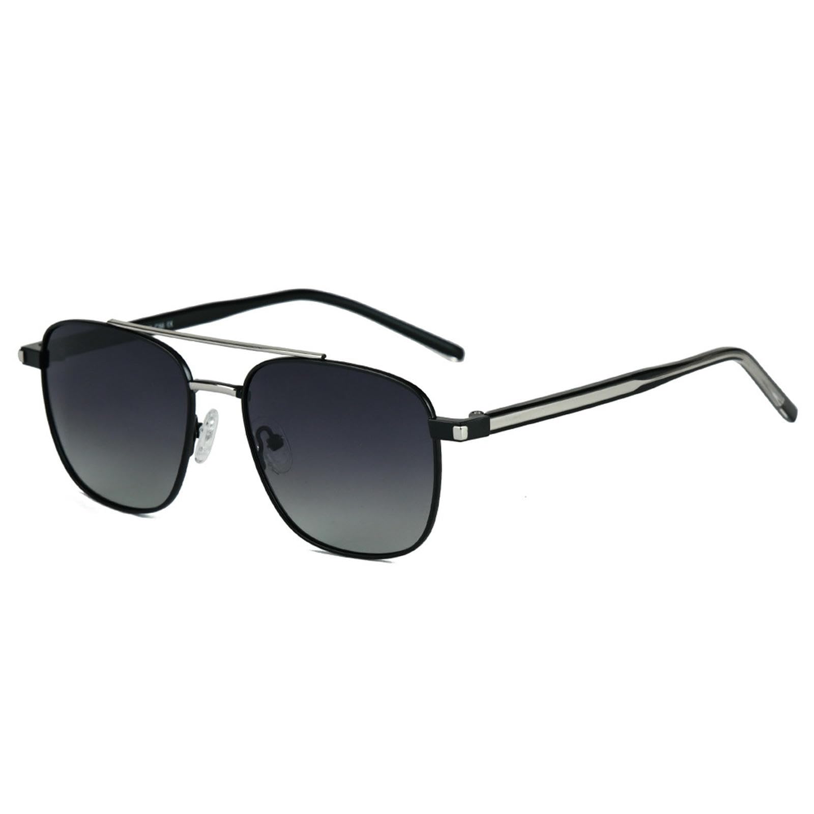Sonnenbrille Damen Damenmode Quadratische Rahmen Für Reisen Strand Und Fahren Gradient Männer-c56 Silberrahmen Progressiv Grau