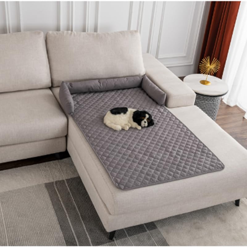 CiCixixi Hundedecke Sofa,Sofaschutz, Handgefertigtes Hundebett waschbar, hundekissen,Couchkissen, Hundematte Flauschiges Hundebett für mittelgroße Hunde (Hellgrau,75 * 75cm)