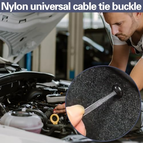 100 Stück Nylon Kabelbinder Schnalle, Nylon Universal Cable Tie Buckle, Mehrzweck Kunststoff kabelbinder für Karosserie, Werkzeug für tägliche Reparaturen