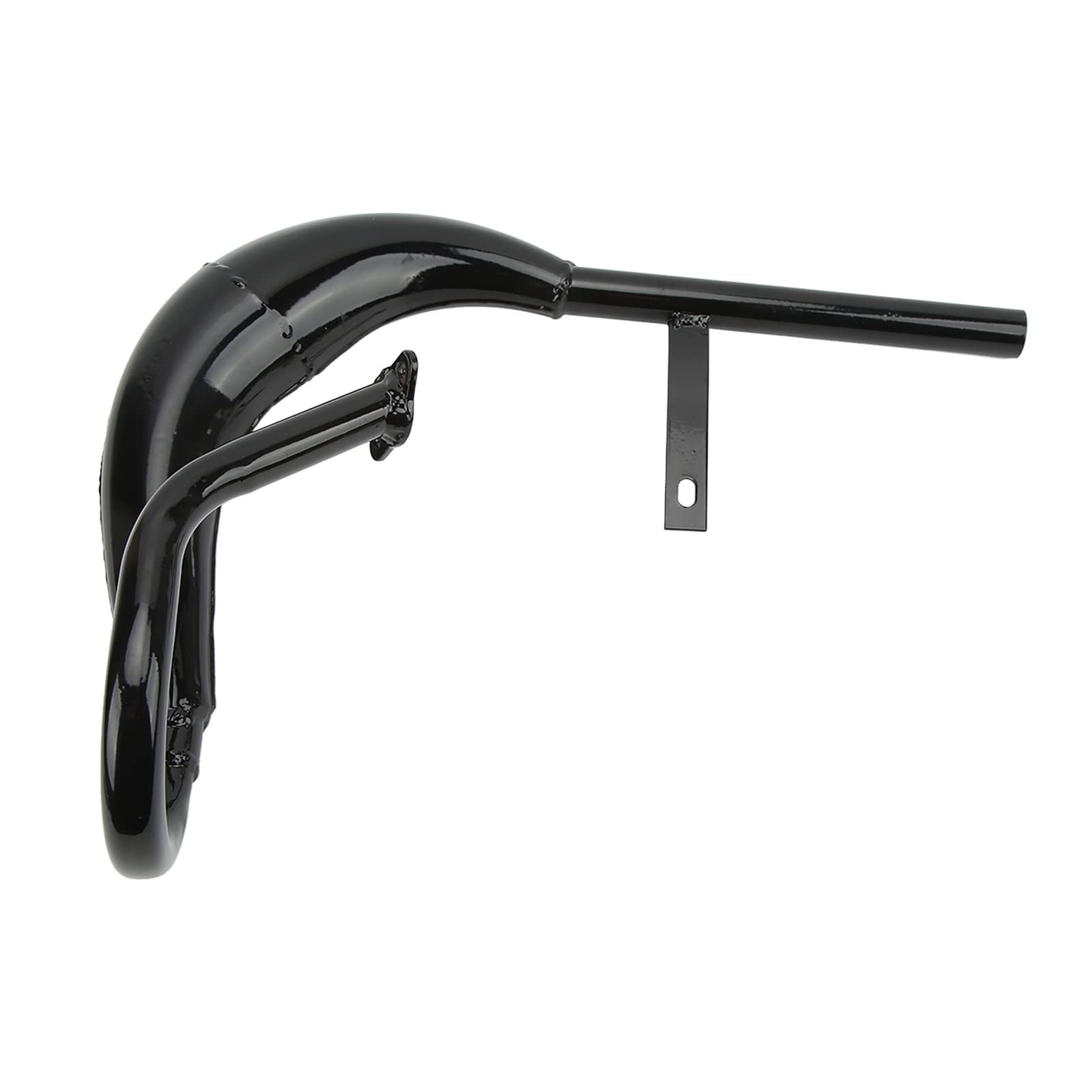 Acouto Motorized Bike Fat Belly Exhaust Muffler Pipe Black