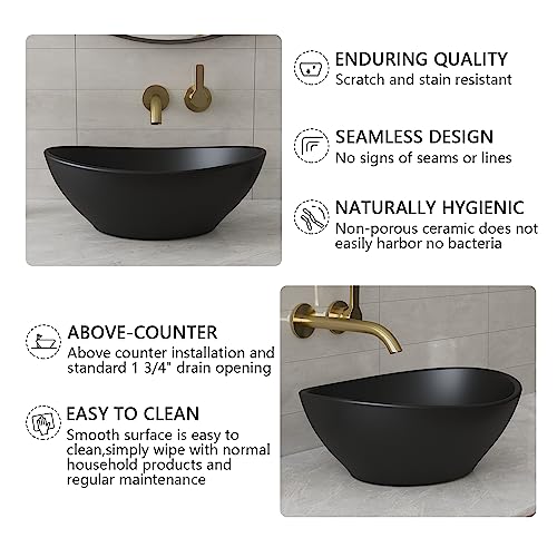 Deervalleydv1v0011horizonblackbathroomsink16x13ovalbathroomvesselsinkabovecountervanityceramicsink Urban Country Home Decor Deervalley dv 1v0011 horizon black bathroom sink 16×13 oval bathroom vessel sink above counter vanity ceramic sink urban country home decor