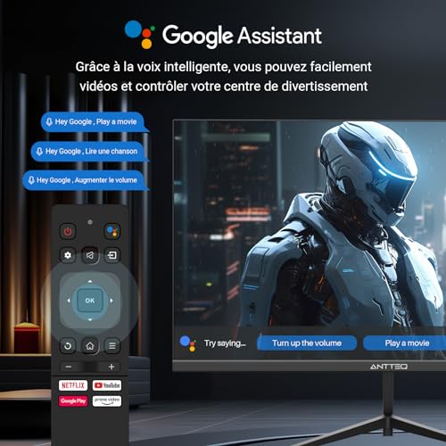 Antteq Smart Monitor 25 Zoll,FHD Android OS,Bluetooth Voice Remote Control,Google Chromecast Built in,WiFi,VGA/HDMI/USB,12v/240v – Bild 5