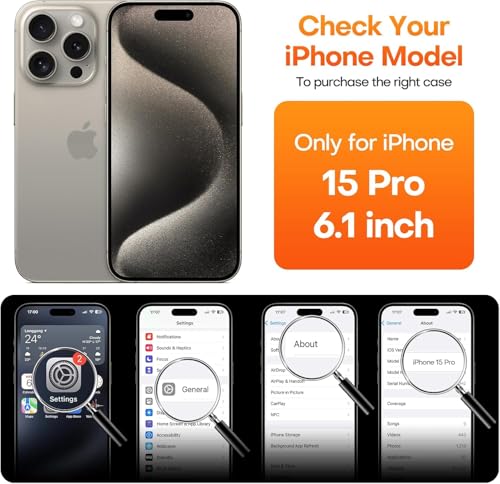Image of IQShield My-View Privacy Screen Protector Tempered Glass Guard for iPhone 15 Pro, 9H Hardness, 2-Way Anti-Spy, Case Friendly [1 Pack]