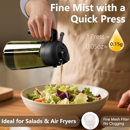 SWEET VIEW 2PCS Olive Oil Dispenser and Oil Sprayer 16oz/470ml by SWEET VIEW - Image 3