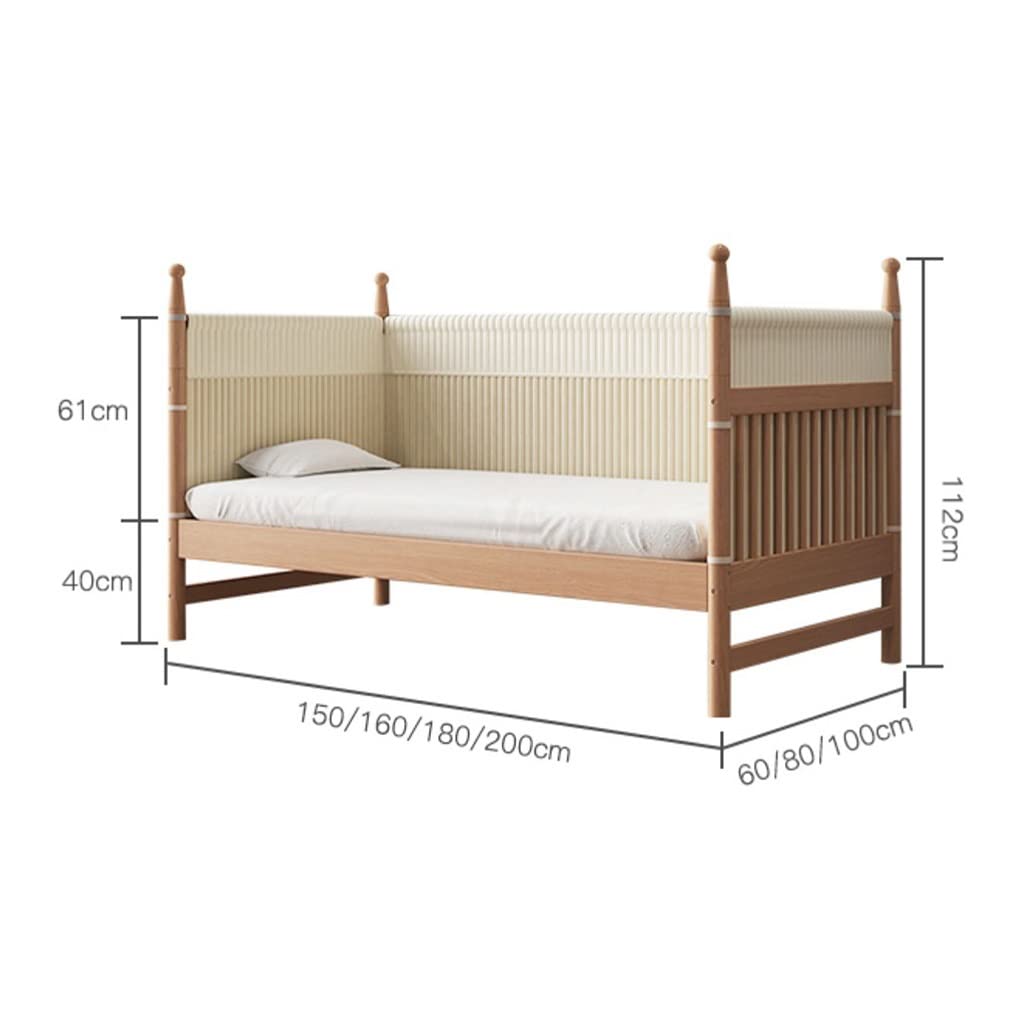 Cama de Costura para Niños, Ensanchar Recién Nacido Cama Lateral Plataforma de Madera Marco de La Cama Colchón Empalme Ensanchamiento Cama Infantil, con Colchón de 5cm