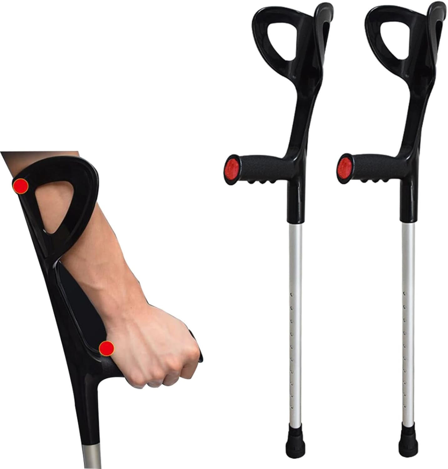 JJ Home Forearm Crutches for Adults/Youth(1 Pair