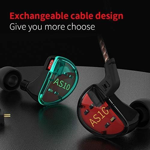 Miniatura 8 de KZ AS10 - Auriculares con 5 controladores de armadura equilibrada, auriculares con cancelación de ruido, auriculares con cable IEMS con cable