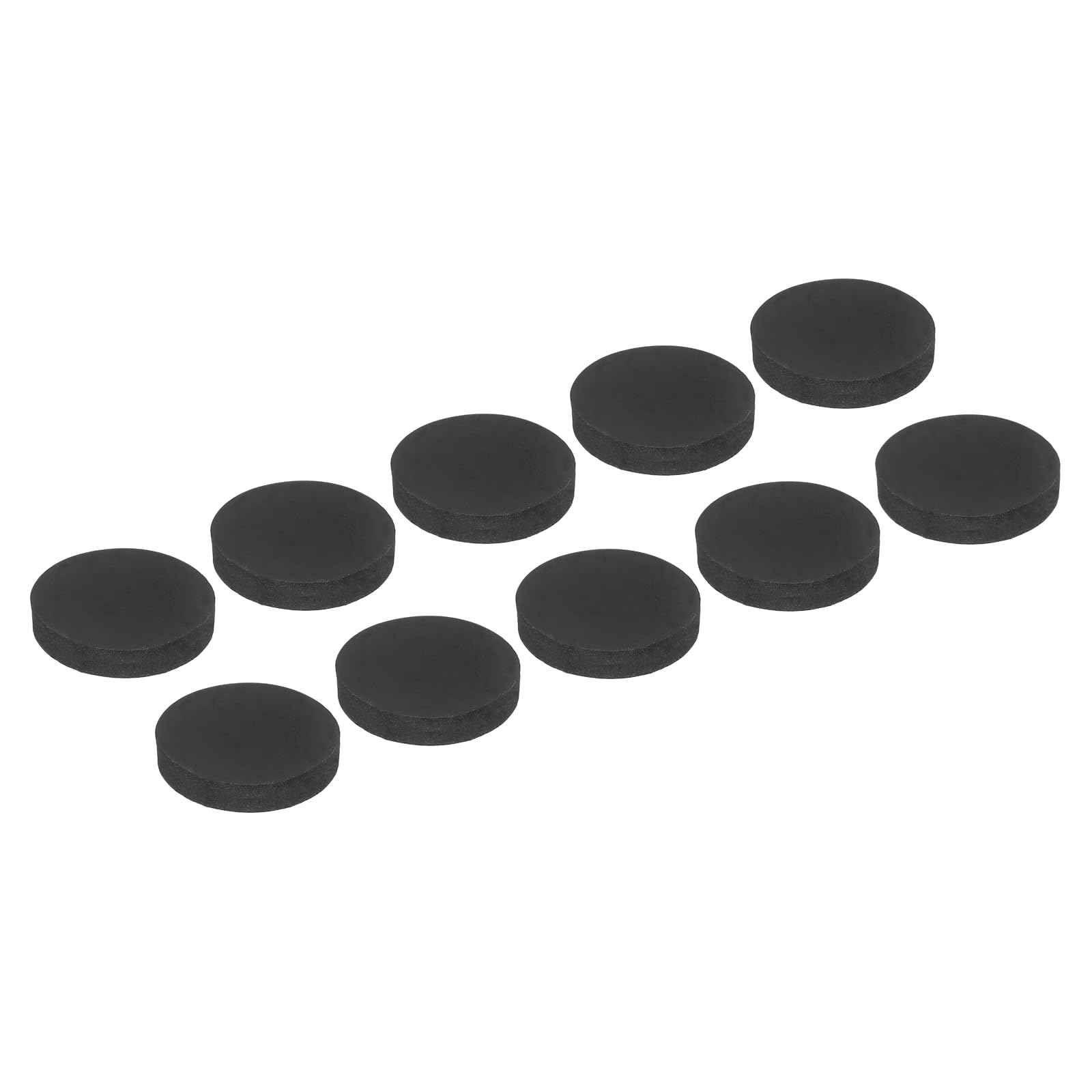 sourcing map 10 Pcs Non Slip Furniture Pads, 1" (25mm x 5mm) Self Adhesive Furniture Grippers Rubber Anti-Scratch Feet Round Chair Leg Pads Floor Protectors for Hardwood Floor, Black