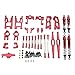 SXSM 12428 12423 Kit di Accessori di Aggiornamento Ammortizzatori per Feiyue FY03 per WLtoys 12428 12423 1/12 RC Buggy Ricambi Auto Accessori RC ( Color : Rosso )