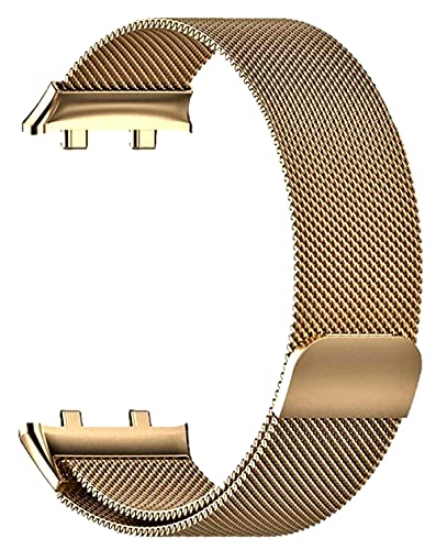 GetTechGo® Strap for Premium Metal Magnetic Milanese Loop Strap Band Compatible With Oppo Watch 41mm (GOLD)