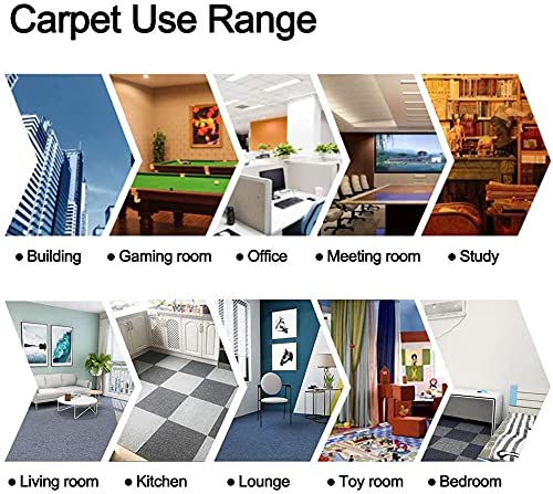image for Rhinos Autostyling 20 x Carpet Tiles 5 SQM Heavy Duty Home Commercial 