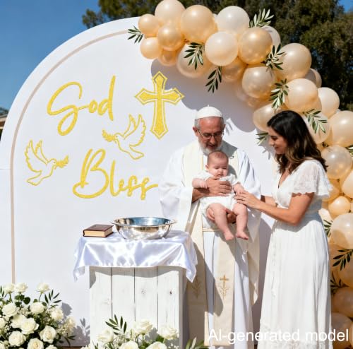 Vinilo decorativo God Bless para primera comunión y bautismo miniatura 5