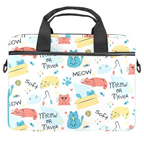 Sacoche PC portable motif chaton gribouillant pour égayer vos journées au bureau et cours