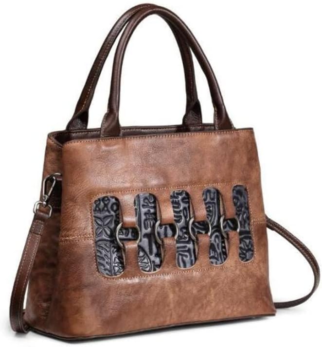 Casual Genuine Leather Handbag for Women Retro Handmade Large Capacity Shoulder Messenger Bag Vintage