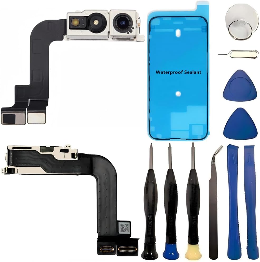Original for iPhone 15 Pro Max Front Camera Replacement OEM for iPhone 15 Pro Max Face Front Camera Part Facing Lens Module Repair Tool Kit for A2849 A3105 A3106 A3108