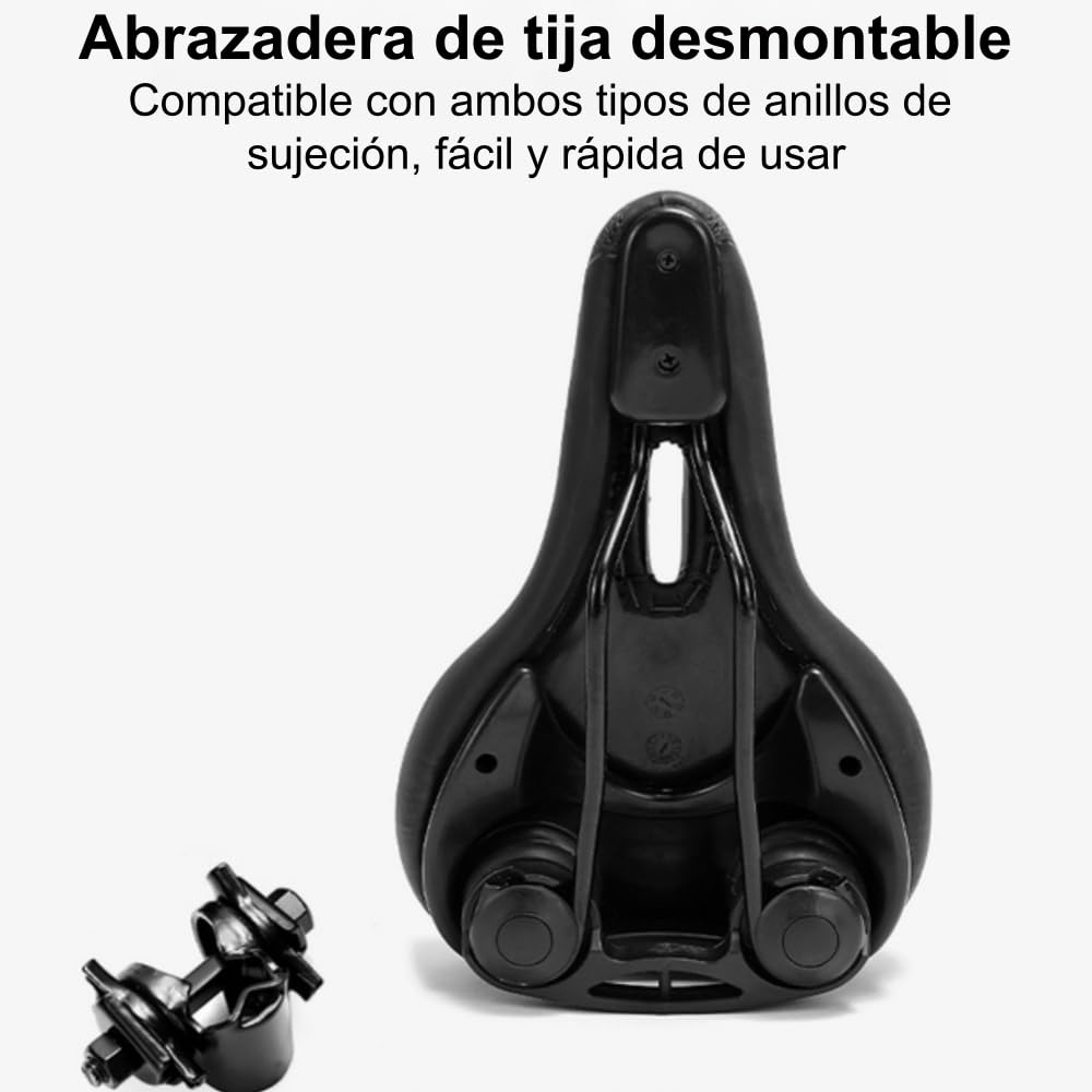 lociena 3.0 Comodidad sillín de Bicicleta Unisex, Amortiguador, Transpirable, para Carretera y montaña