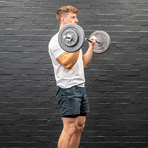 GYM MASTER EZ Curl Bar with Spinlock Collars Standard Barbell for Bicep Curls and Weight Lifting - Image 5