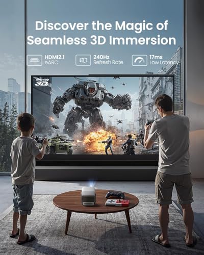 Image of JMGO N1S 4K Upgrade Triple Laser Projector, 1700 ISO Lumens, Google TV
